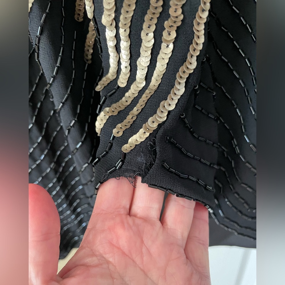 Gianni Bini Black and Gold Sequin Dress - Picture 4 of 5